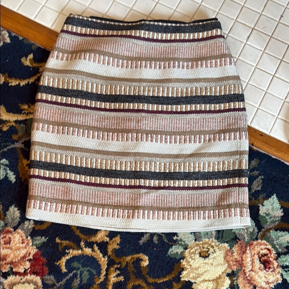 Etcetera Pink Tan Ribbed Pencil Skirt - worn twice